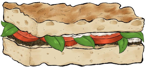 Bild på tomatmacka